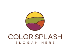 Colorful Field Landscape logo design