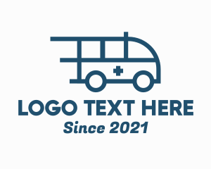 Transport - Blue Fast Ambulance logo design