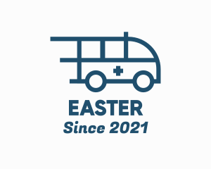 Ambulance - Blue Fast Ambulance logo design