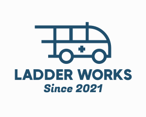 Ladder - Blue Fast Ambulance logo design