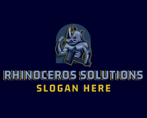 Rhinoceros Hammer Gaming logo design
