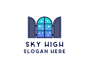 Sky Window Pane logo design