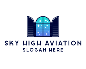 Sky Window Pane logo design