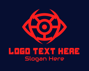 Cyberspace - Red Tech Eye logo design