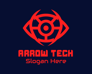 Red Tech Eye  logo design