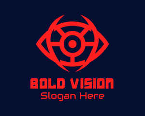 Red Tech Eye  logo design