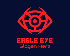 Red Tech Eye  logo design