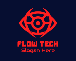 Red Tech Eye  logo design