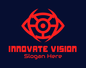 Red Tech Eye  logo design