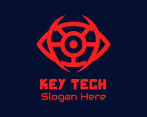 Red Tech Eye  logo design