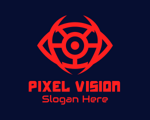 Red Tech Eye  logo design