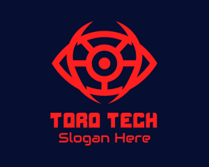 Red Tech Eye  logo design