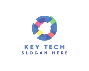 Tech Cyber Symbol logo design