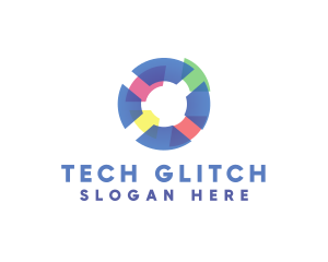 Tech Cyber Symbol logo design