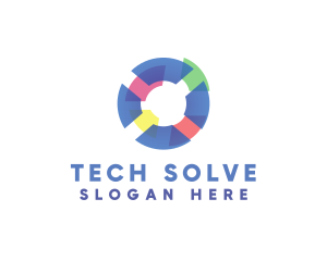 Tech Cyber Symbol logo design