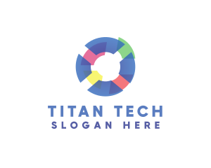 Tech Cyber Symbol logo design