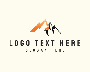 Mountain - Mountain Excavator Mining logo design