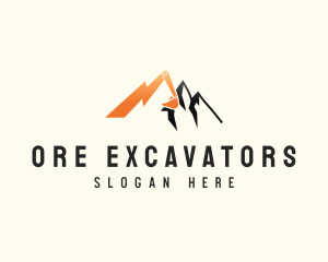 Mining - Mountain Excavator Mining logo design