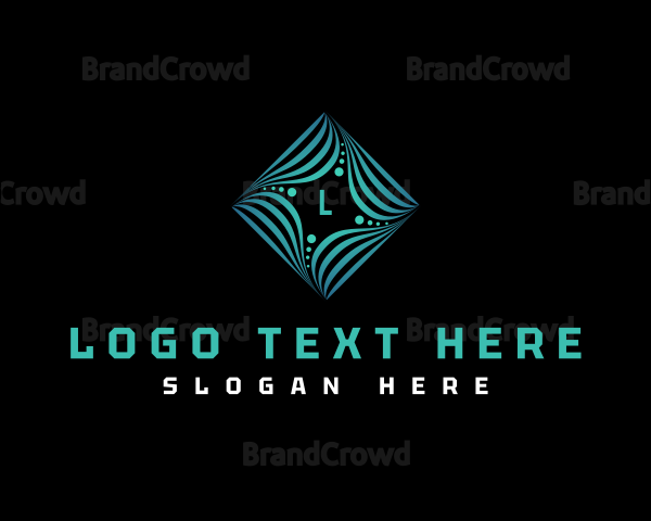 Technology Diamond Swirl Logo