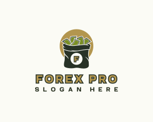 Forex - Money Cash Bag logo design