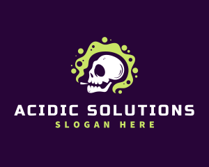 Acid - Skull Smoke Cigarette logo design