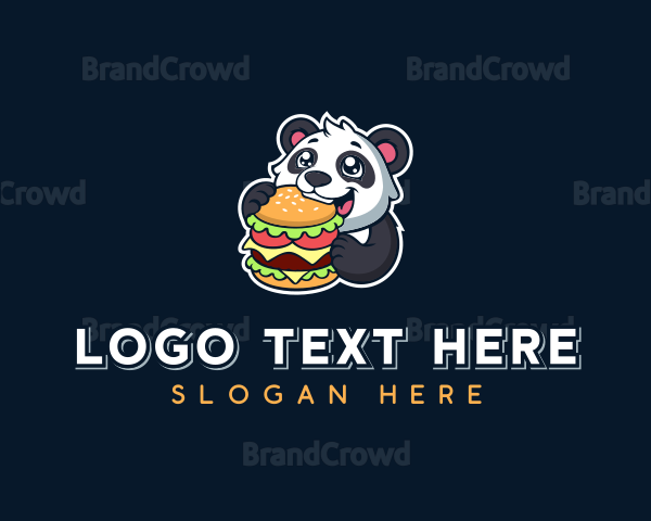 Panda Burger Restaurant Logo