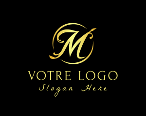 Regal - Classy Golden Letter M logo design