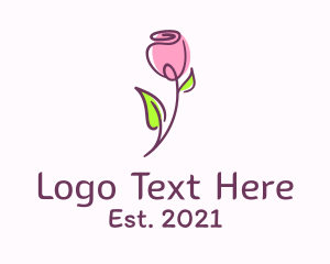 Blooming - Rosebud Makeup Spa logo design