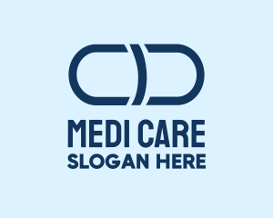Pharmaceutic - Blue Capsule Medicine logo design