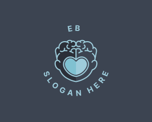 Emotion - Brain Heart Mental Health logo design