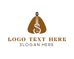 Song - Guitar Pick Acoustic logo design