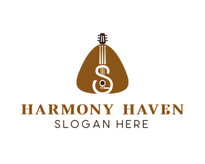 Symphony - Guitar Pick Acoustic logo design