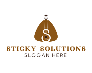 Guitar Pick Acoustic logo design