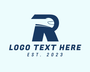 Negative Space - Automotive Racing Letter R logo design