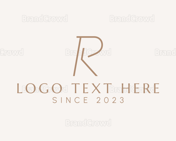 Modern Business Letter R Logo