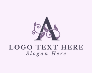 Spa - Stylish Leaf Letter A logo design