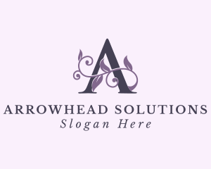 Stylish Leaf Letter A logo design