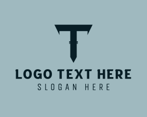Lettermark - Construction Carpentry Letter T logo design