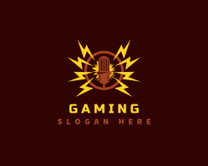Microphone Lightning Podcast Logo