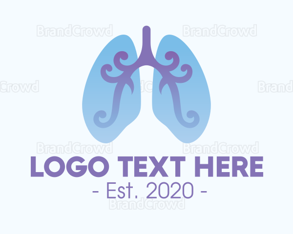 Respiratory Lung Organ Logo