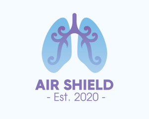 Respiratory Lung Organ logo design