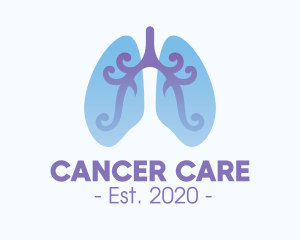 Cancer - Respiratory Lung Organ logo design