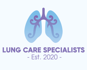 Respiratory Lung Organ logo design