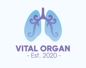 Respiratory Lung Organ logo design