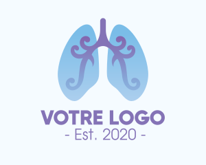 Cancer - Respiratory Lung Organ logo design