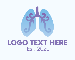 Pneumonia - Respiratory Lung Organ logo design