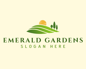 Sunset Lawn Landscaping logo design