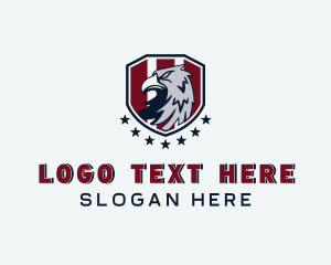Bird - American Eagle Shield logo design