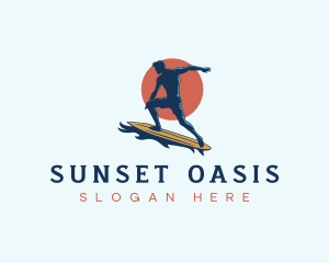 Beach Fitness Surfing logo design