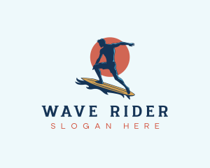 Beach Fitness Surfing logo design